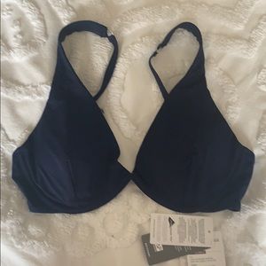 Athleta navy blue bikini top